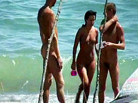 Nudism video with absolutely naked people living at the beach.
